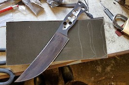 CPM 3V Camp knife taking shape