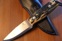 O1 carbon bushcrafter, dressed up in the finest blue mammoth ivory